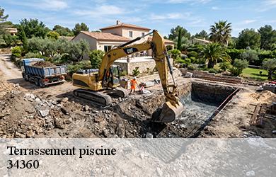 Terrassement piscine  34360